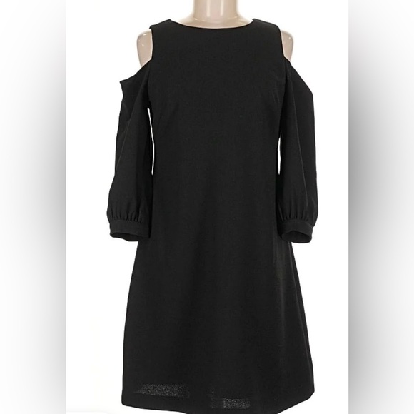Eliza J Black Cold Shoulder Beautiful Dress - Picture 1 of 4